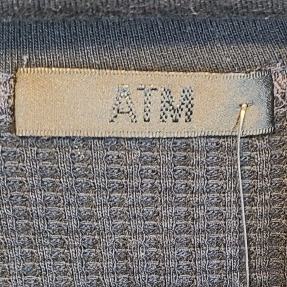 ATM Anthony Thomas Melillo Midnight Navy Waffle Knit Cotton Hoodie XS - Picture 5 of 7
